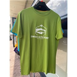 Swiss Kitesurf Spot Tee bright green