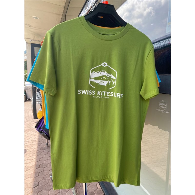 Swiss Kitesurf Spot Tee bright green