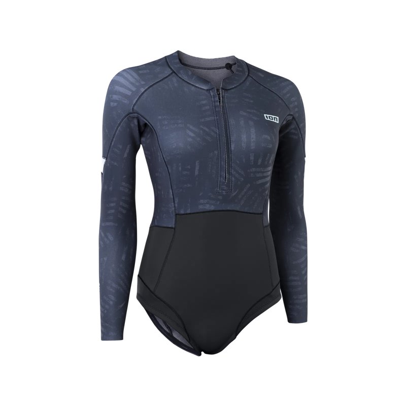 ION Wetsuit Amaze Hot Shorty 1.5 LS Front Zip women black-mural
