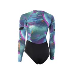 ION Wetsuit Amaze Hot Shorty 1.5 LS Front Zip women tropical-palm-glitch