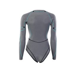 ION Wetsuit Amaze Hot Shorty 1.5 LS Front Zip women tropical-palm-glitch