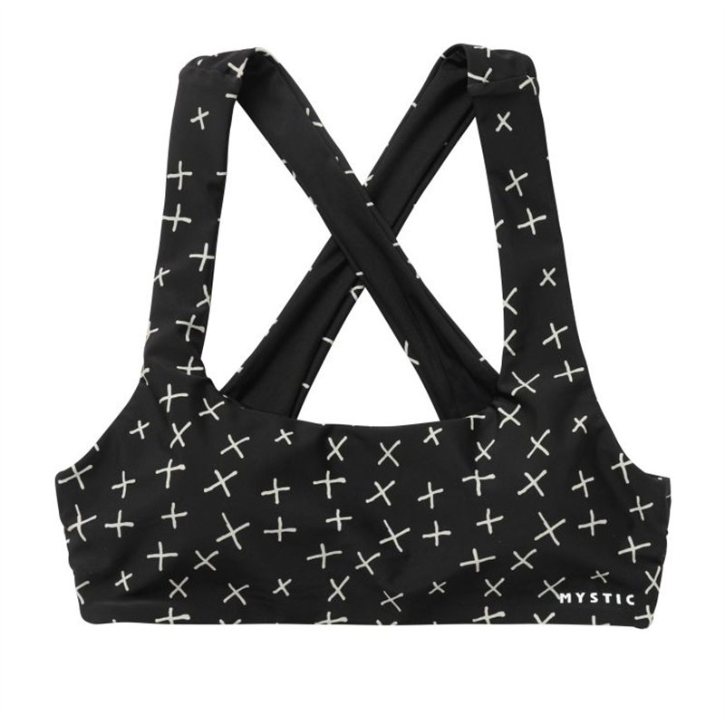 Mystic Lana Cross Bikini Top black