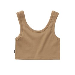 Mystic Glow Crop Tank Women slate brown