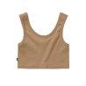 Mystic Glow Crop Tank Women slate brown