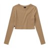 Mystic Glow Crop Tee Women slate brown