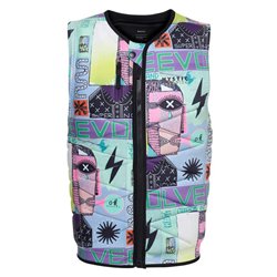 Mystic Outlaw Impact Vest Fzip Wake white allover